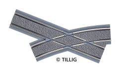 TILLIG 87164 - Bogenkreuzung links Asphalt (TT, H0m)